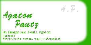 agaton pautz business card